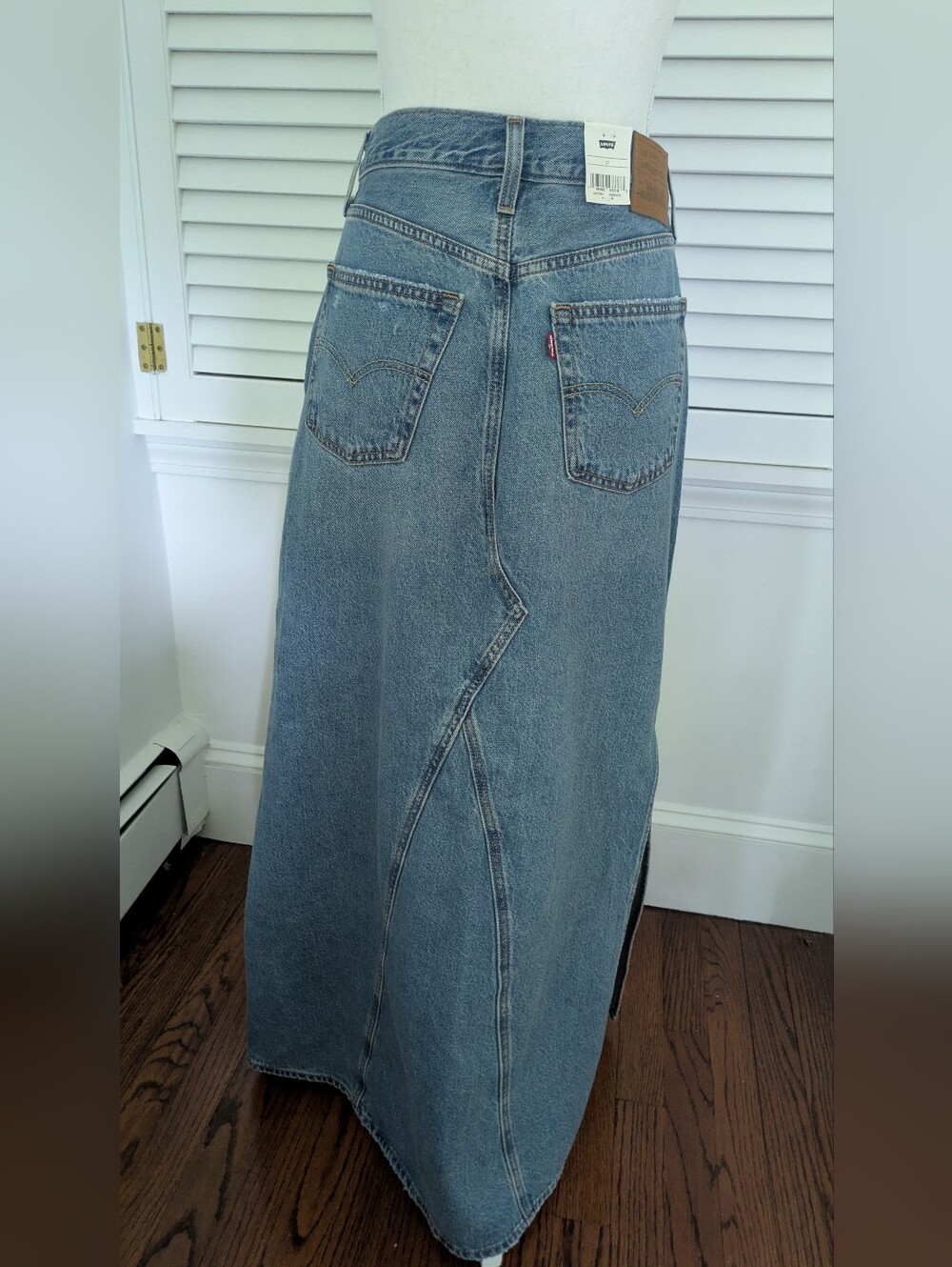 Levi's Long Icon Denim Skirt, Sz 27 - Picture 3 of 7